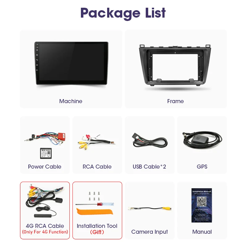 Vtopek 차량용 스테레오 라디오 네비게이션, GPS 헤드 유닛, 멀티미디어 비디오 플레이어, 카플레이, 안드로이드 11, 마쓰다 6 루이 윙 2009-2015, 2Din