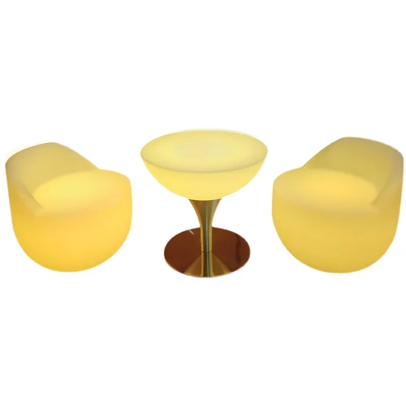 Led Glowing Furniture Table and Chair Combination KTV Bar Colorful Fashion Couch bar cabinet