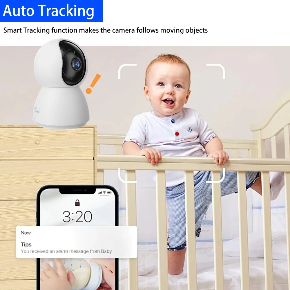 5MP Tuya 360° Smartlife Home Security WIFI PTZ Camera Mini PTZ 5MP 5 Megapixel Auto Tracking Night Vision Baby Monitor 2