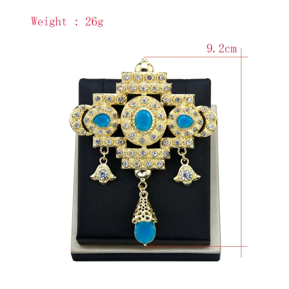 Neovisson Marokko Mode Stil Brosche Aristokratische Frauen Lieblings Kristall Brosche Geschenk Arabisch Braut Hochzeit Schmuck Zubehör – Detail 1