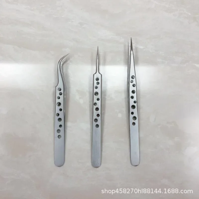 Precision Industrial Tweezers precision tweezers tweezer tool esd anti static tweezers soldering tweezers phone repair tweezers Anti-static Magnetic Stainless Steel Tweezers Set For Electronics Soldering Maintenance Hand Tools
