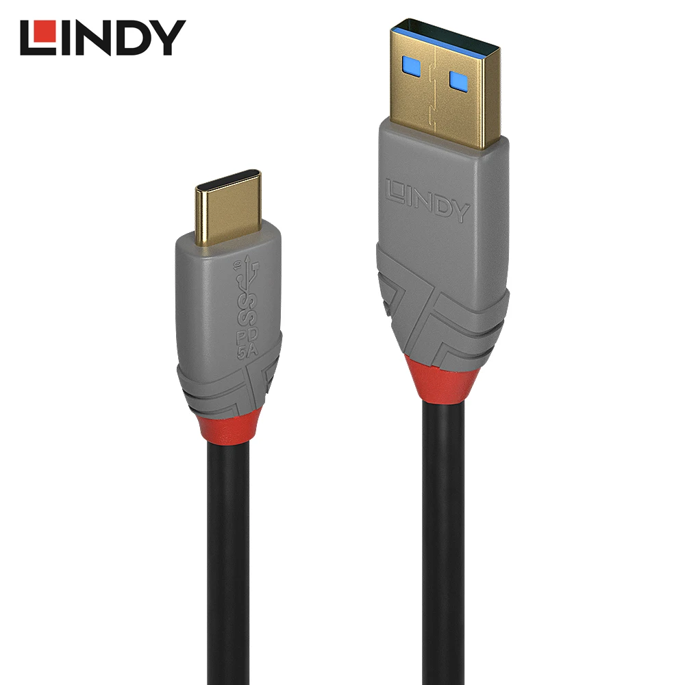 

LINDY USB C to USB A 3.2 Gen 2 Cable 10Gbps 100W 5A PD Fast Charging Data Cord for USB C External SSD MacBook Pro iPad iPhone 15