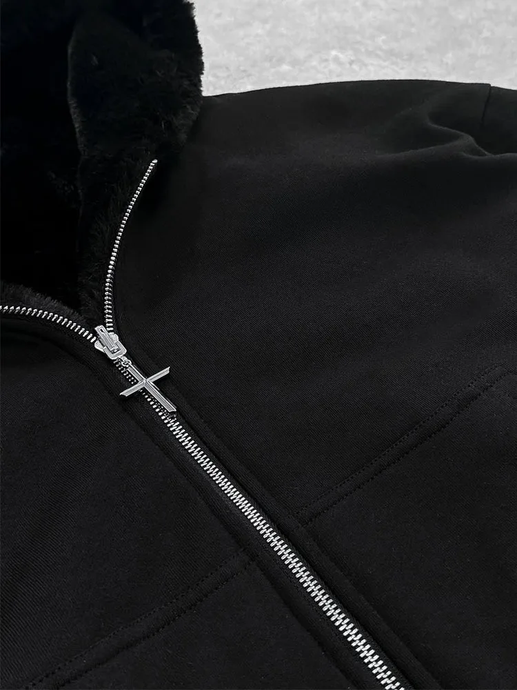 Retro Leopard Print Hoodie - Oversized Casual Sweatshirt for Men