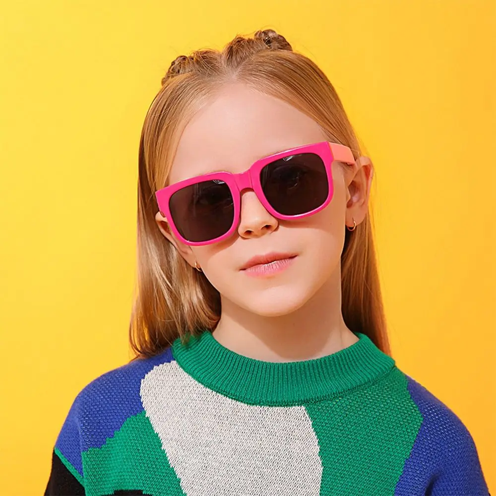 Square Frame Kids Sunglasses Vintage UV 400 Outdoor Foldable Sunglasses Shades for Toddler Boys and Girls sun glasses retro sunglasses sport sunglasses