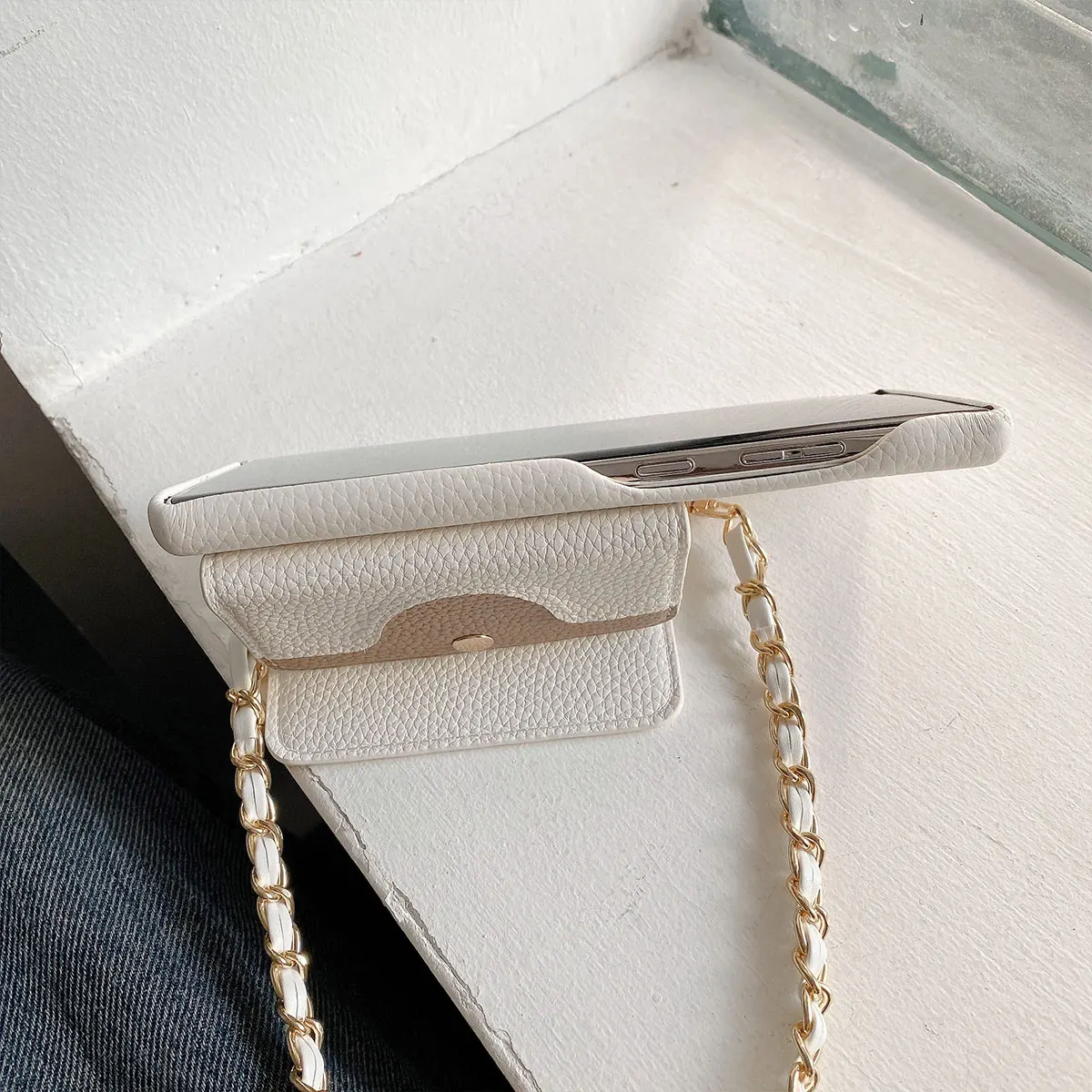 Luxurious Leather Litchi Skin Card Holder Case - PU Fashion Cover