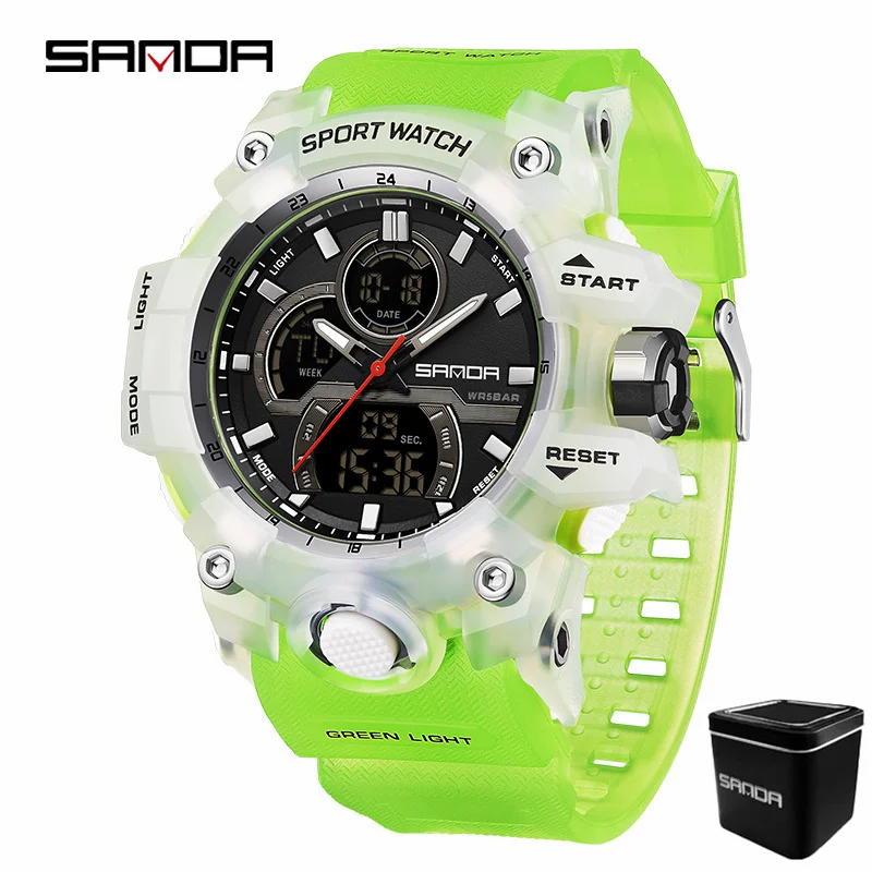 Lenqin Orologi Digitali Orologio Con Cronometro SANDA 6198