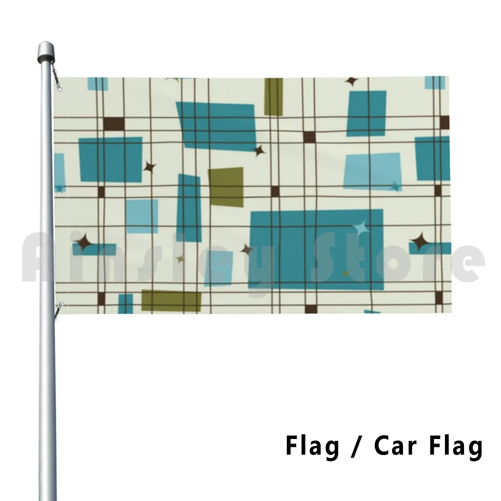 Mid Century Modern Outdoor Decor Flag Car Flag Lokki White Scandinavian Scandi Sweden Swedish Norway Norwegian