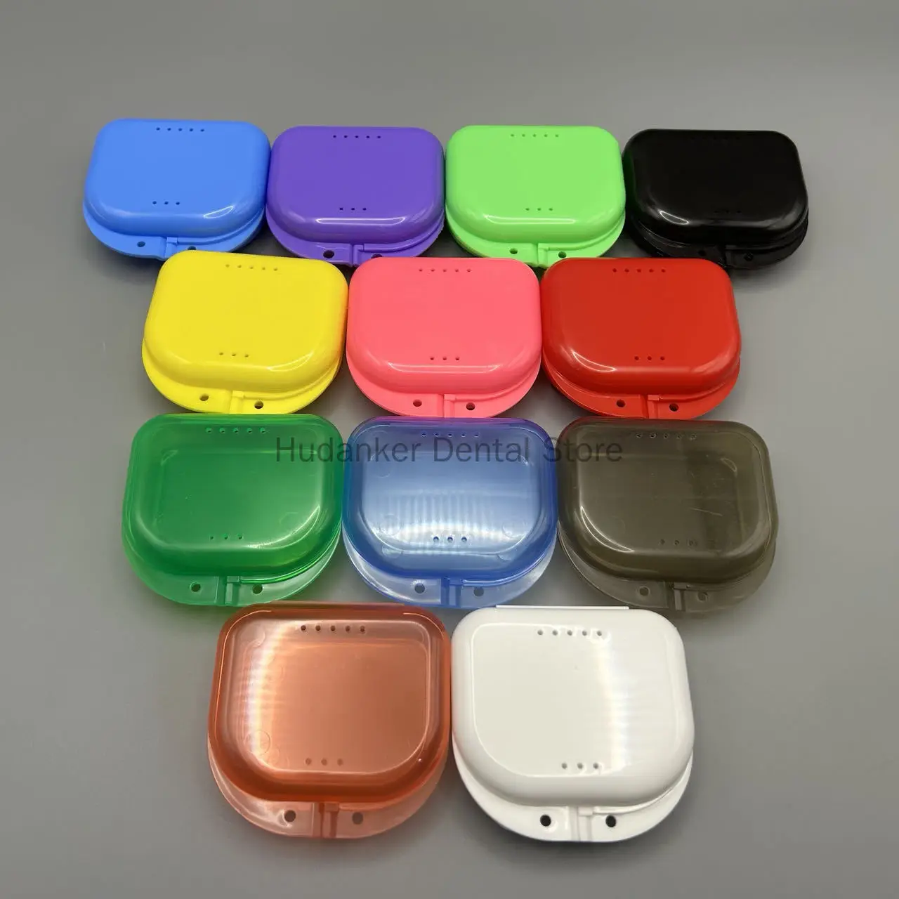 30pcs Retainer Case Mouth GUARD กรณีจัดฟันฟันปลอมคอนเทนเนอร์ Air Vent หลุมทันตกรรมฟัน Retainer กล่อง 1