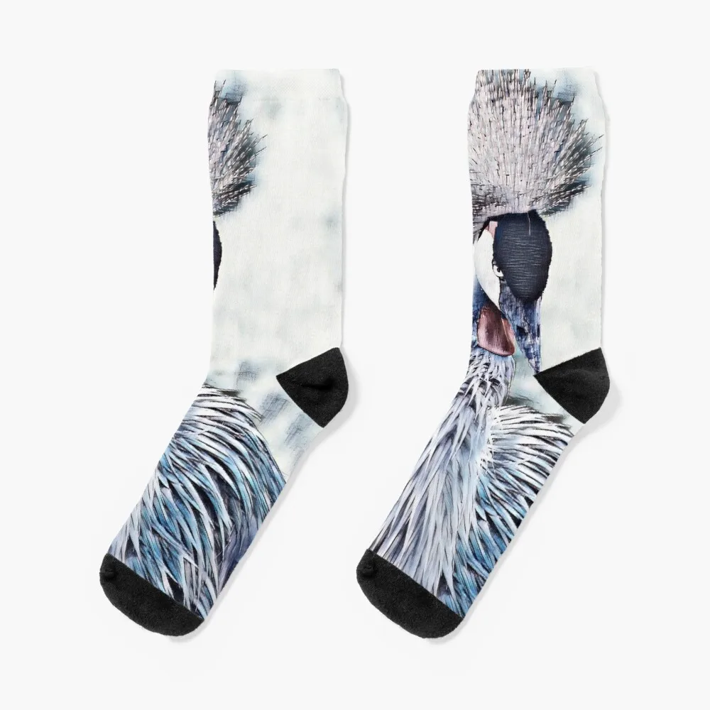 

African Grey Crowned Crane Socks winter thermal sport Boy Socks Women's