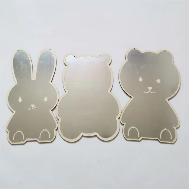 Charming and versatile Nordic Rabbit Bear Shaped Mirror for home decor and baby room decoration