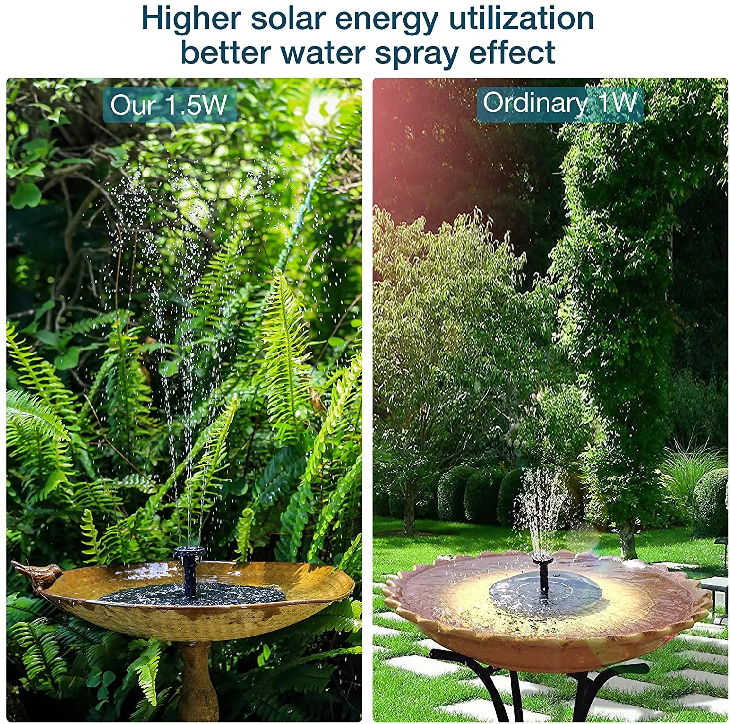 Fontaine solaire extérieure flottante 1.5w pompe piscine solaire