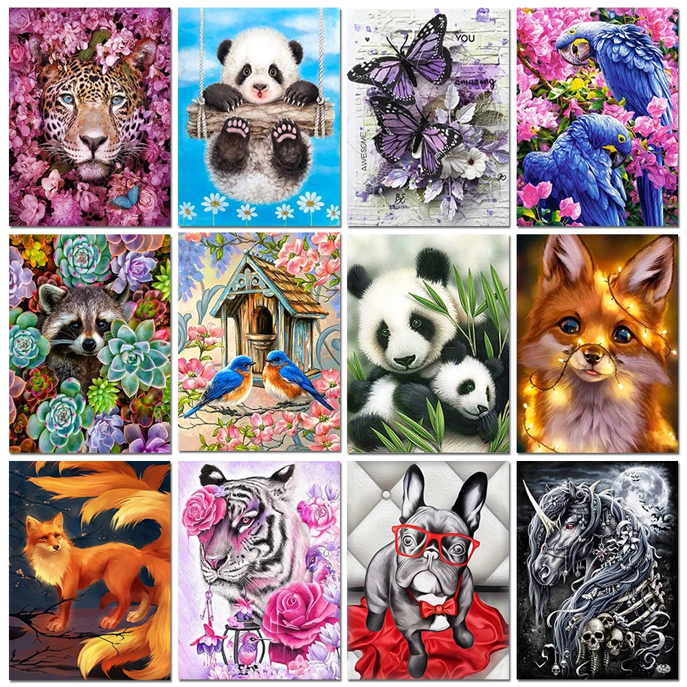5D Diamond Painting Promotion Animal Embroidery Mosaic Picture Full Round Rhinestones Kits DIY Home Decor Wholesale |