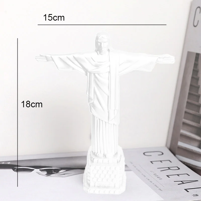Figurine En Métal Brésil Crist Redentor Jesus Statue Christ Rédempteur Cadeau Décoration Maison Petsholic-SinKeeU