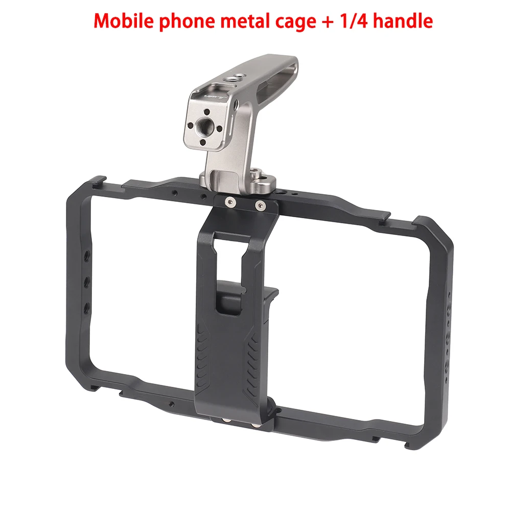 Universeller Handy käfig für iPhone für Sart phone Vlogging Cage mit kaltem  Schuh für LED-Licht Hands tativ Käfig Zubehör - AliExpress