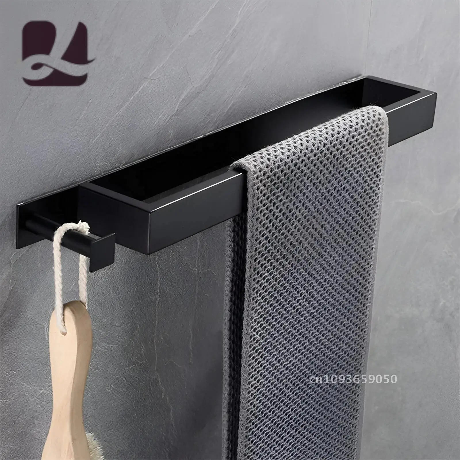 Towel rack，304 Hardware Steel Punchless Towel Rack Bathroom Bar Single Rack， Stainless Bathroom
