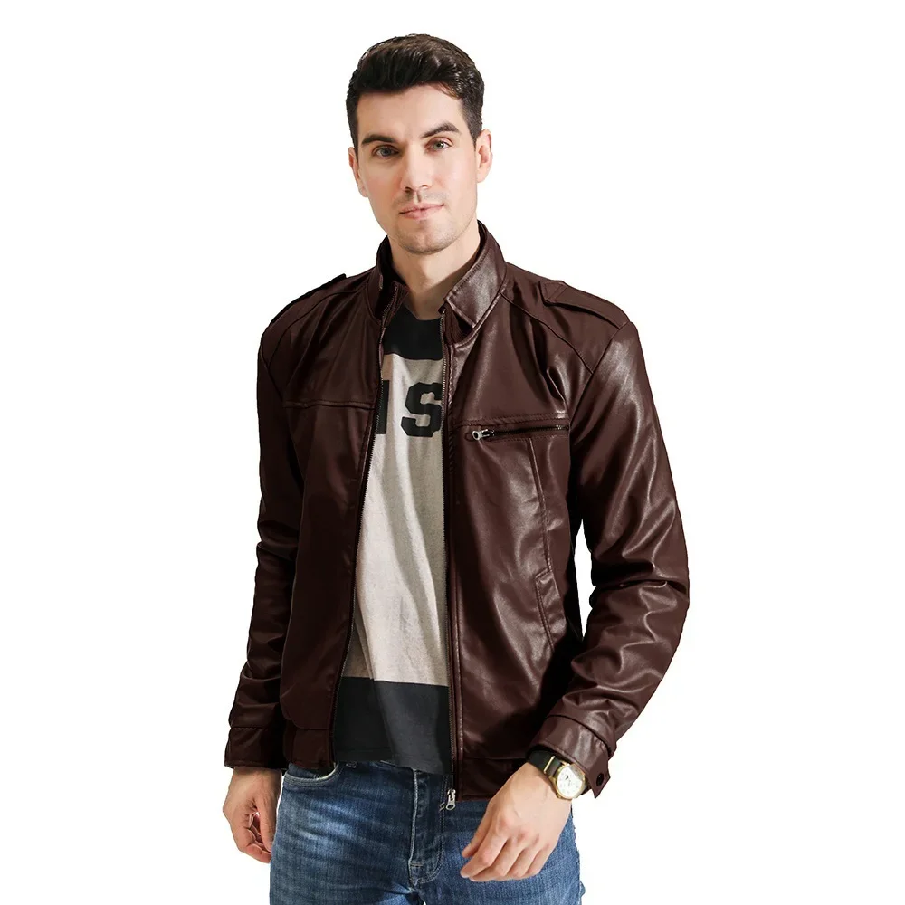Men's Motorcycle Leather Jacket Slim Men Leather Jacket Outer Wear Clothing For Male Garment Man Jackets leather jackets