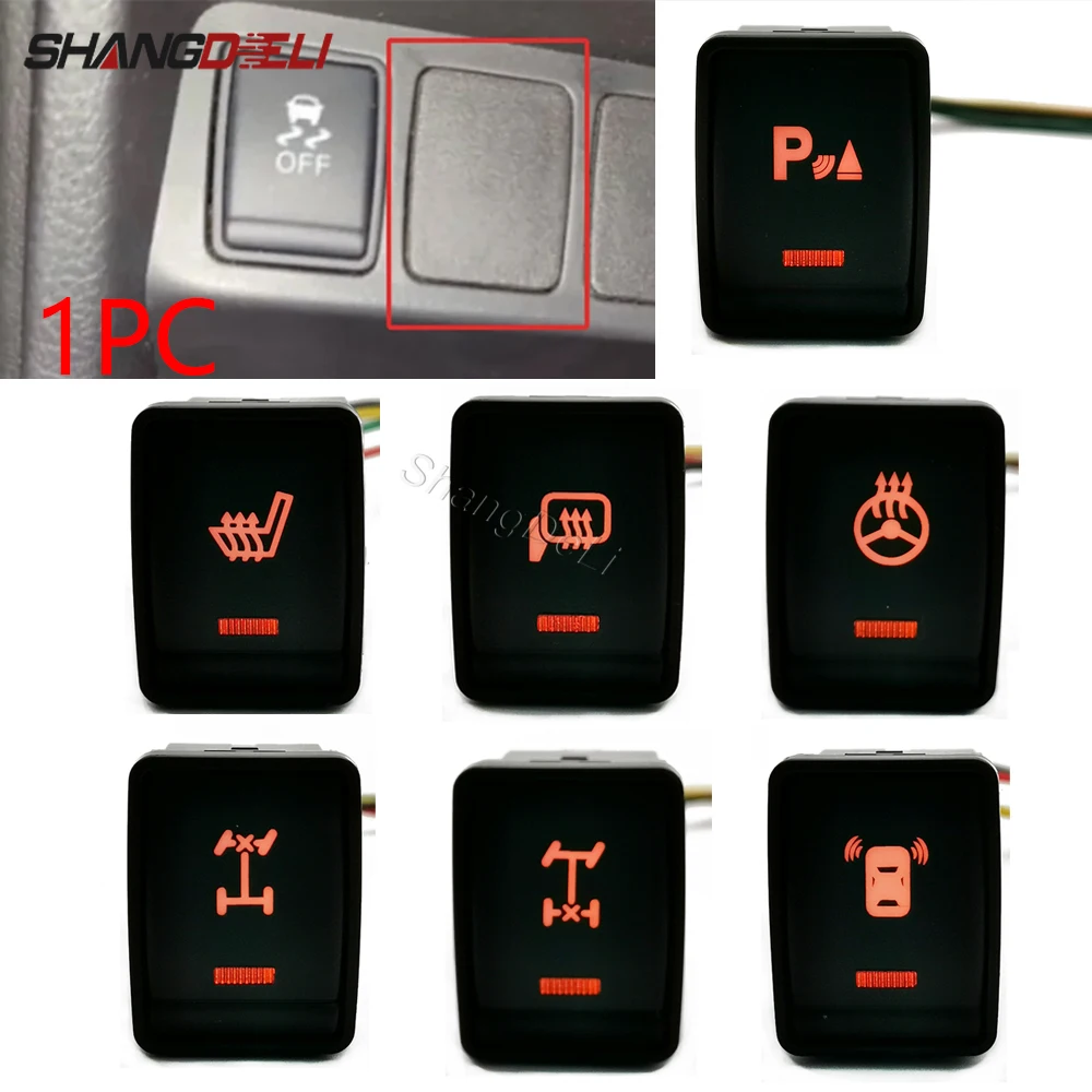 1 Stück LED-Licht Parksensor Sitz Lenkrad Spiegel Heizung Differenzsperrschalter für Nissan Tiida Sylphy Qashqai X-TRAIL