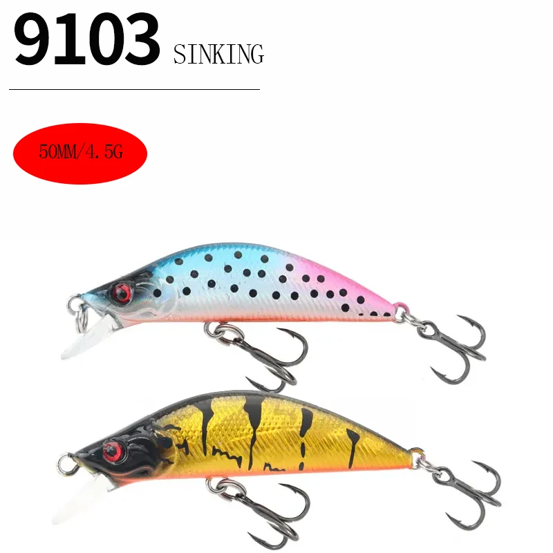 5cm 4.5g Mini Minnow Jerkbait Fishing Lure Wobbler Sinking Artificial Hard  Bait 3D Eye Crankbait Carp Perch Pesca Fishing Tackle