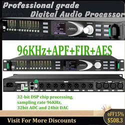 Paulkitson DSP0408RTS Professional Stage Digital Audio Processor  96KHz 32Bit DSP 16Band EQ With AES FIR Speaker Audio Equipment
