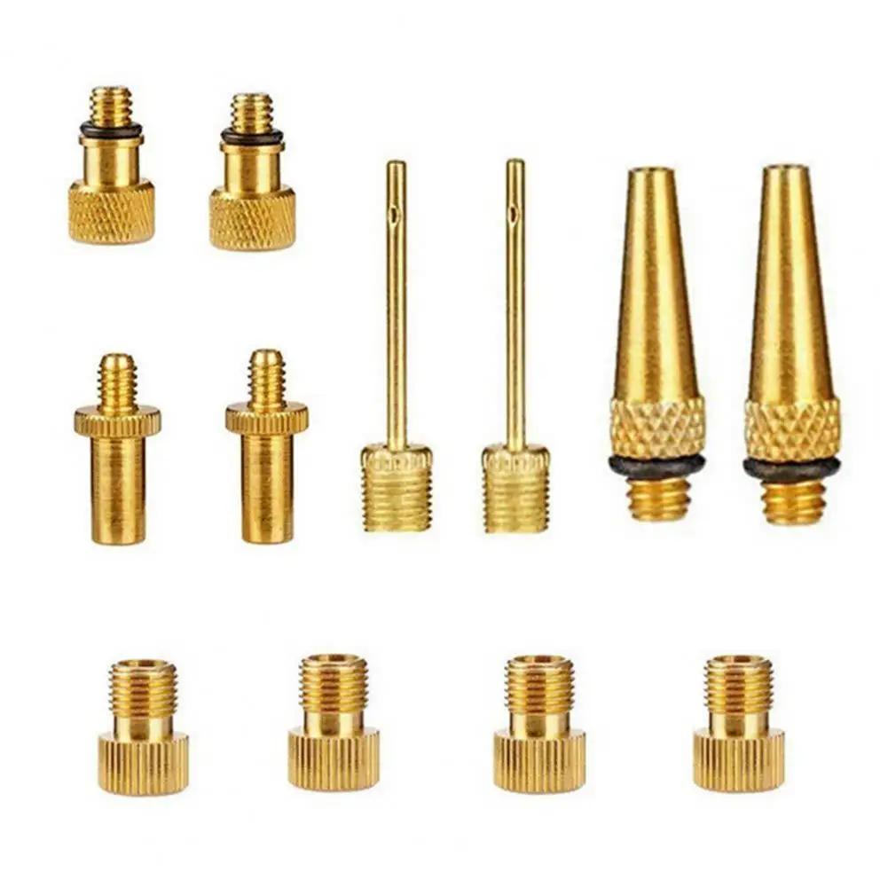 

Tire Inflation Valve Adapter Universal Bike Valve Adapter Set with Rubber Seal Inflator Needles American to British Nozzles Air