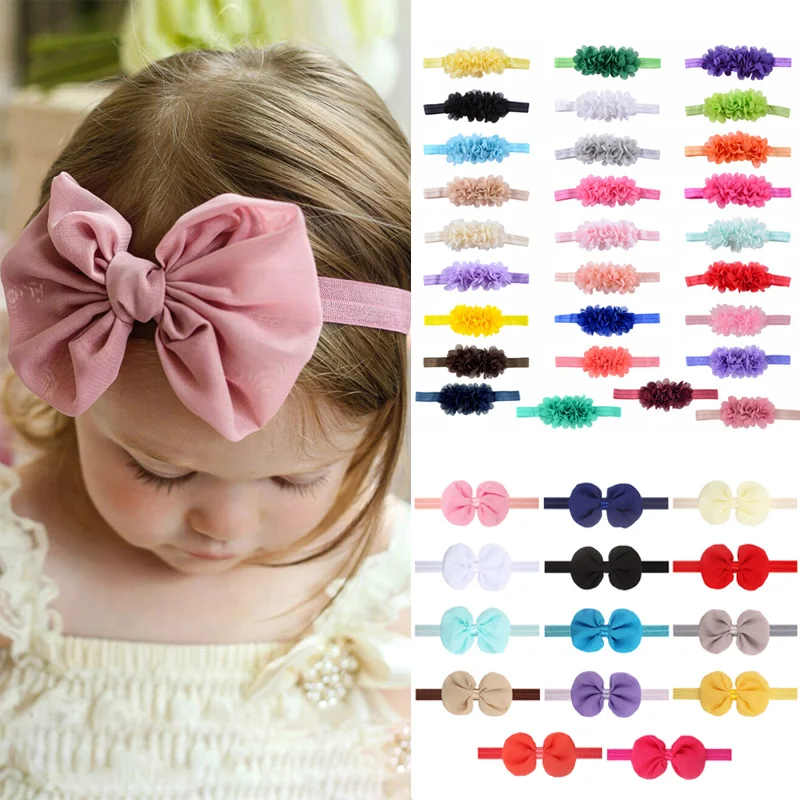 BabyHeadbandFlowerGirlsBowsToddlerHairBandsForBabyGirlsKidsHeadbandsTurbanNewborn