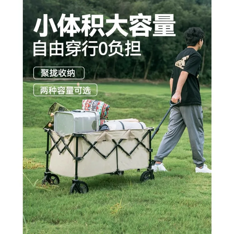 

Camp Car Portable Foldable Cart Outdoor Camping Picnic Trailer Shopping Camping Table Board Hand Buggy