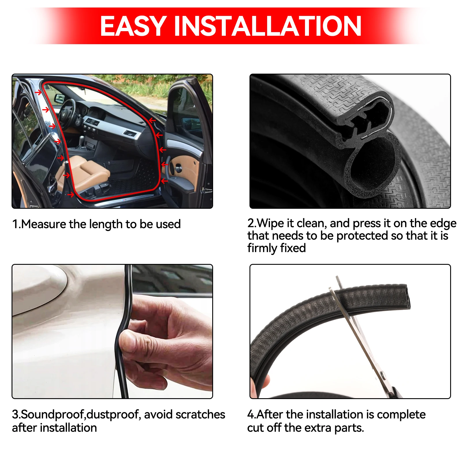 Buy In Bulk Window Edge Trim Rubber Seal Customizable U-Type Trim