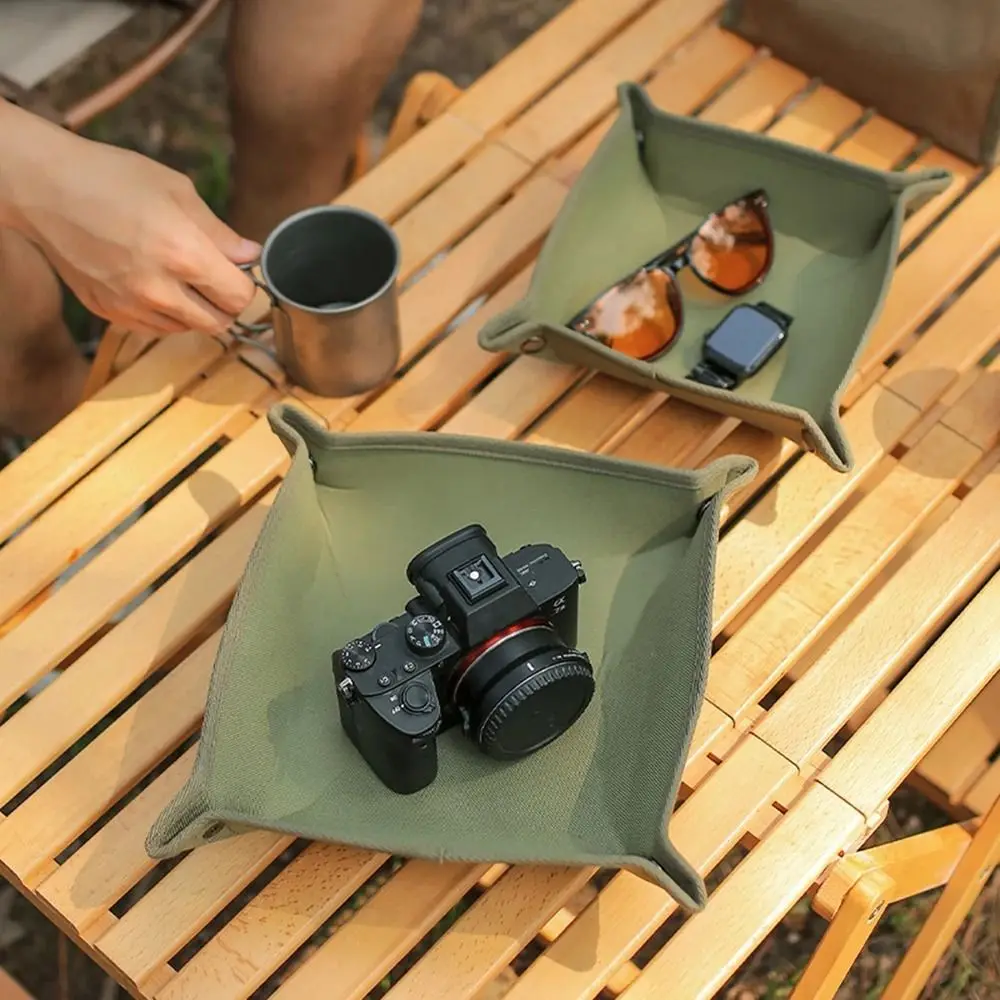 

Waterproof Desktop Storage Outdoor Camping Accessories Foldable Tray Storage Tray Storage Box Sundries Organizer