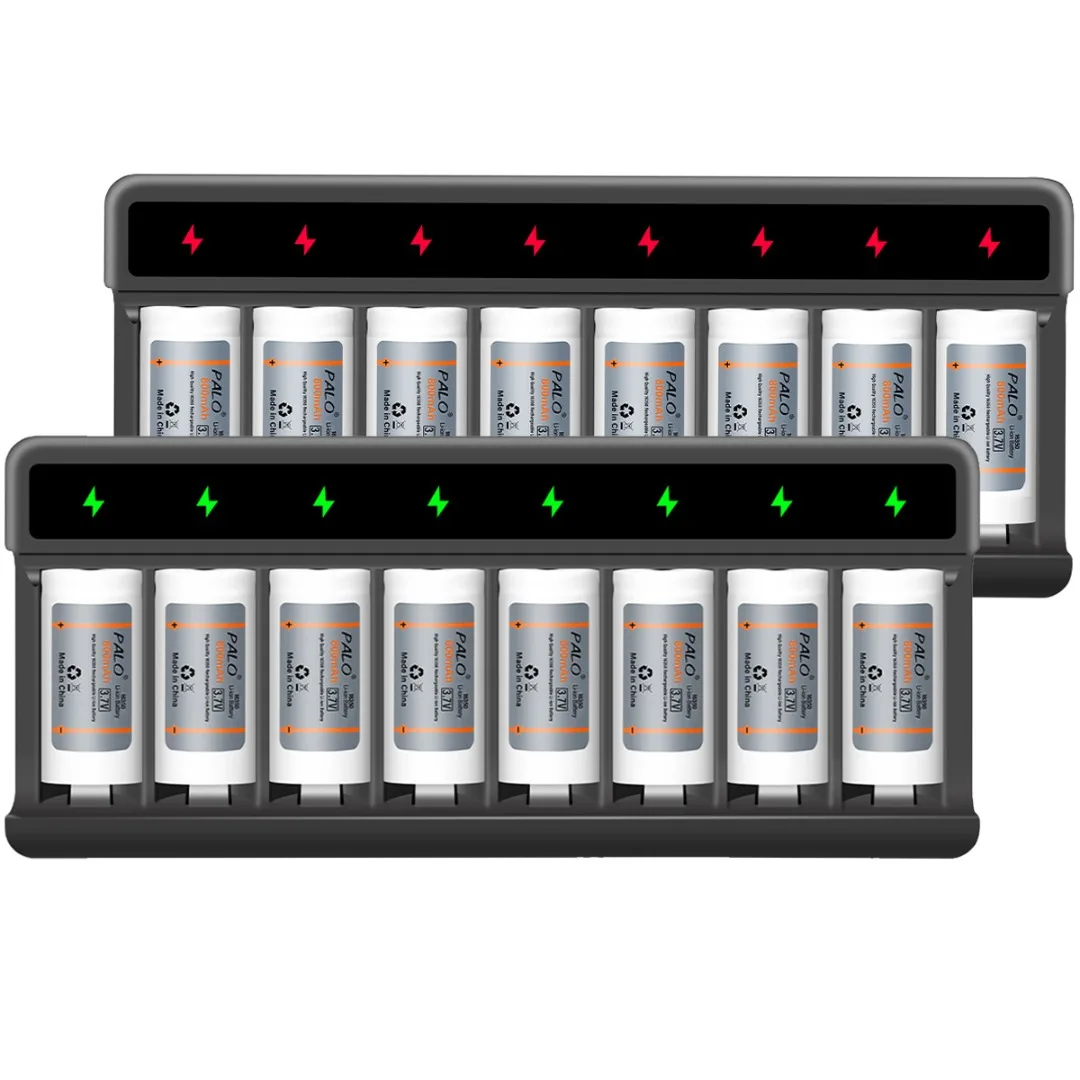 

8 Slot Intelligent Battery Charger For Lithium-ion CR123A 16340 16350 Batteries Safety Protection Technology Brand New Product