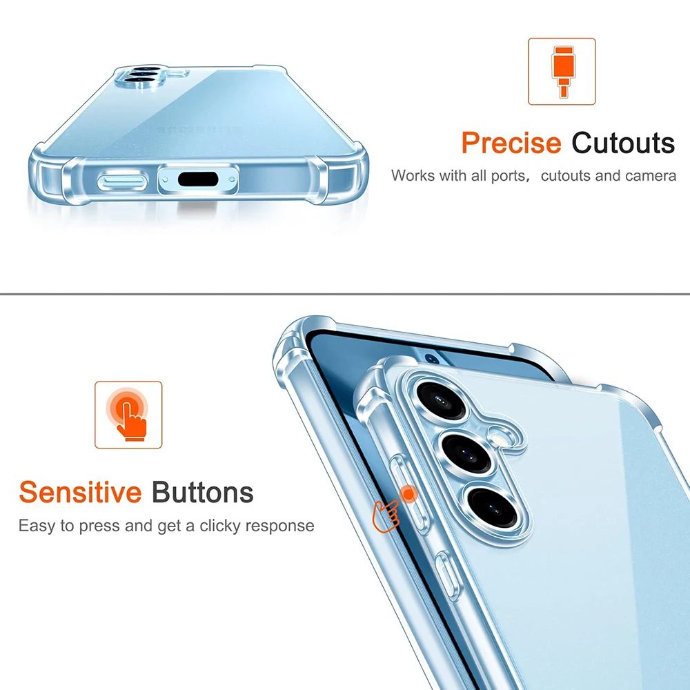 Ultra-Thin Shockproof Silicone Soft Case - Clear Cover Shell
