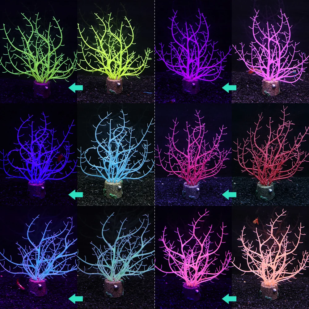 Glow Silicone Coral Aquarium Decor 3