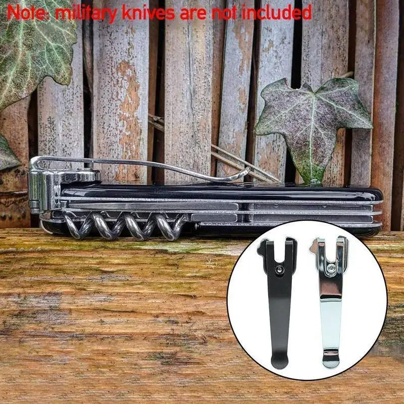 Folding Knife Pocket Knives Camping Knives Pocket Knife Folding Knife Back Clip Steel Deep Carry Pocket Waist Clamp Replacement for 91mm Swiss Army Repair Tool Accessories