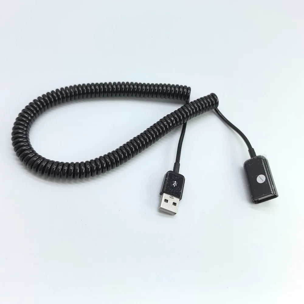 카메라 마우스 장치용 USB 2.0 용수철 텔레스코픽 데이터 익스텐션 케이블, 수-암, 3M
