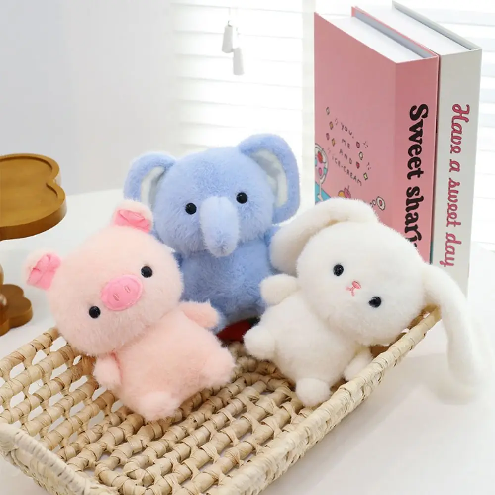Desktop Decoration White Rabbit Little Bear Plush Toy Pet Cute Elephant Plush Doll Cartoon Soft Animal Squirrel Doll Boys Girls