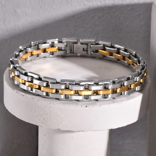 95068-4dce04.jpg Vnox – Bracelets à maillons épais pour hommes, bracelet à maillons fait à la main en acier inoxydable de 11mm, cadeau Punk doux pour lui