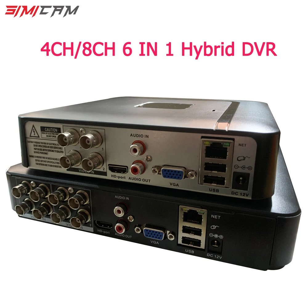 8CH 4CH Video Recorder Mini 6in1 Hybrid DVR XVR AHD Analog 5MP 1080P For CCTV Kits NVR Onvif IP Camera Safety Monitoring System cctv security camera system analog ahd kits 8 4channel dvr recorder 2 4 6 8pcs options 2mp 1080p bullet metal video surveillance