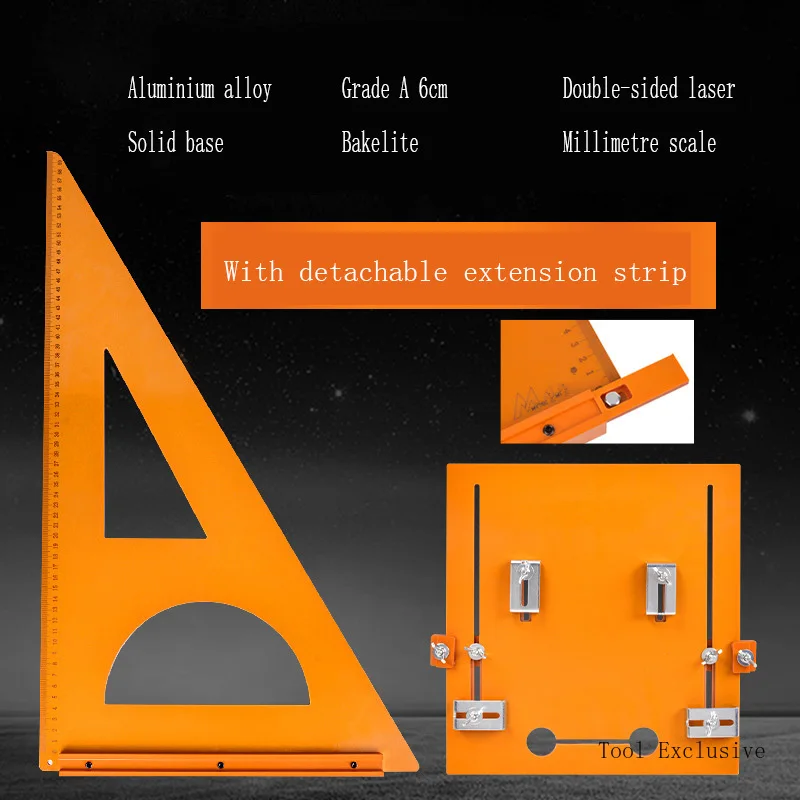 

Bakelite Triangle Thicken Ruler Insulation Waterproof Multi-type Woodworking Measurement 90 Degree Square High-precision Ruler