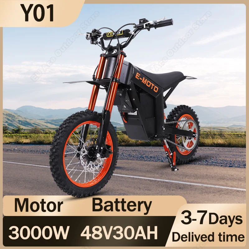 ElectricBicyclePeak3000WMid-DriveMotor48V30AHBatteryMotorcycleE-bikeAdultFront14andRear12-inchTireElectricBike-AliExpress18
