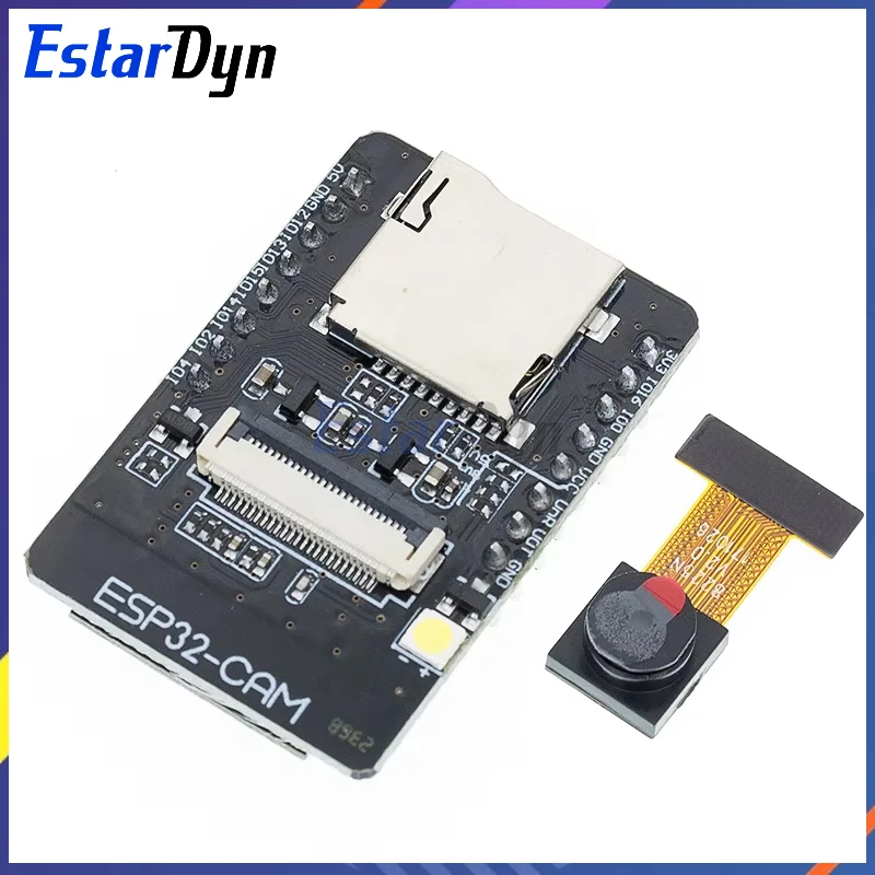 ESP32-CAM avec caméra OV2640 et connecteur pour carte SD, idéal pour drones