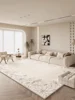 Log Style Soft Living Room Carpet Modern Light Luxury Decorative Carpets Machine Washable Room Rug Beige Forest Bedroom Rugs 양탄자 4