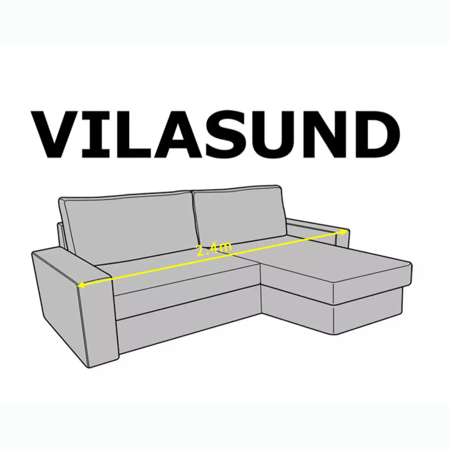 Couch Cover for vilasund sofa 3seat sofa L shape loveseat with chaise, Sofa Slipcovers for Living Room, Overall Style 5