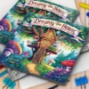 Dream Tree House Coloring Book 20 Page Gift For Birthday Party Relieve Stress Kill Time Graffiti Painting Drawing Art Book 2