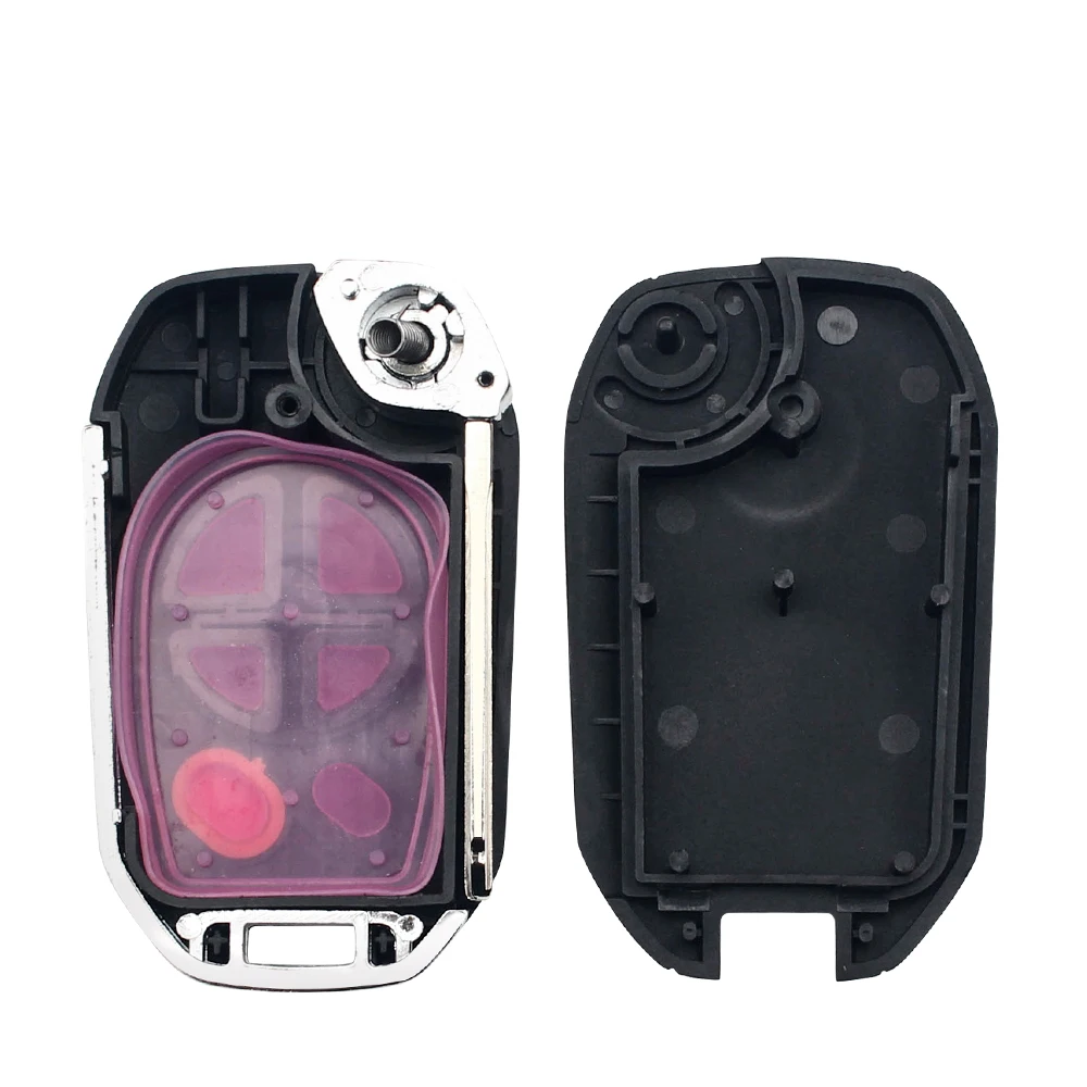 Custodia Portachiavi In Pelle E Metallo Per Chiave Toyota Smart A 4 Pulsanti – Adatta Per RAV4, Corolla, Camry, Highlander, Tundra E Altri (nero)