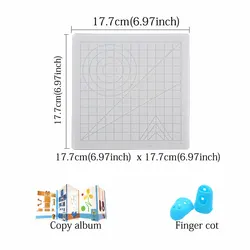 Enhanced 3D Printing Pen Silicone Design Mat with Finger Protectors - Creative Drawing Pad (White small)