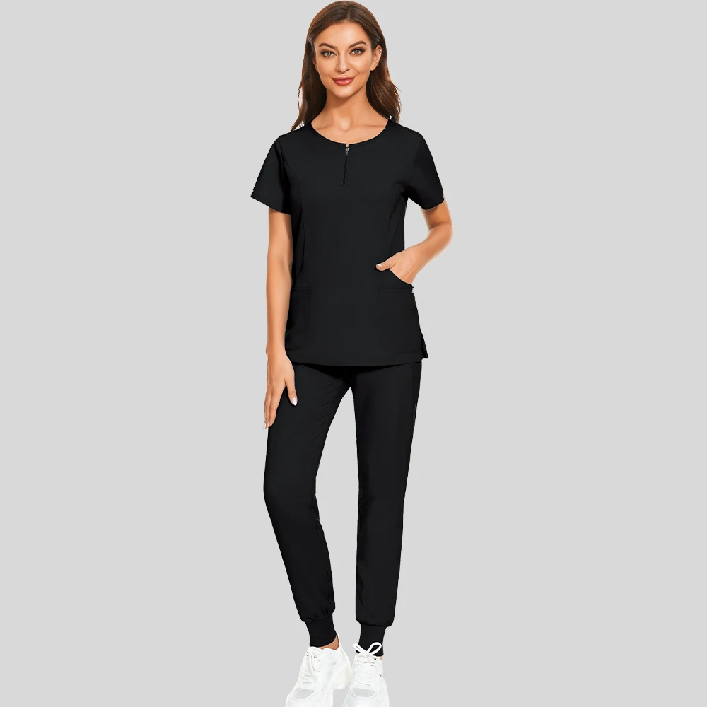 Royal blue Medical Uniform Women Breathable Nursing Scrubs Tops Shirt Casual Short Sleeve Uniforms Nurse Pants Surgical Clothes