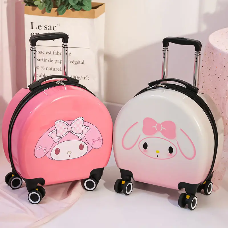 New Kuromi Suitcase Kawaii Sanrio Cinnamoroll Mymelody Cartoon Large