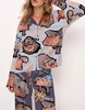 Moo Deng Baby Satin Pajama Set 3D Printed Spring/Summer New  Casual FashionLong Sleeve Set 1