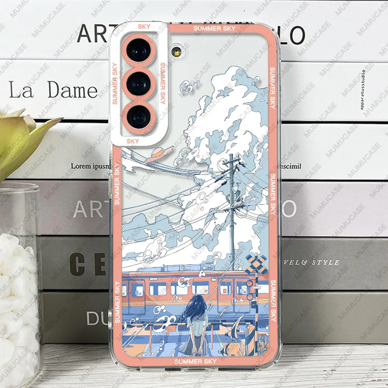 thumbnail image 1 of Summer Sky Case For Samsung Galaxy S24 S20 S21 S22 S23 Plus FE Ultra Soft Cover, 1 of 5