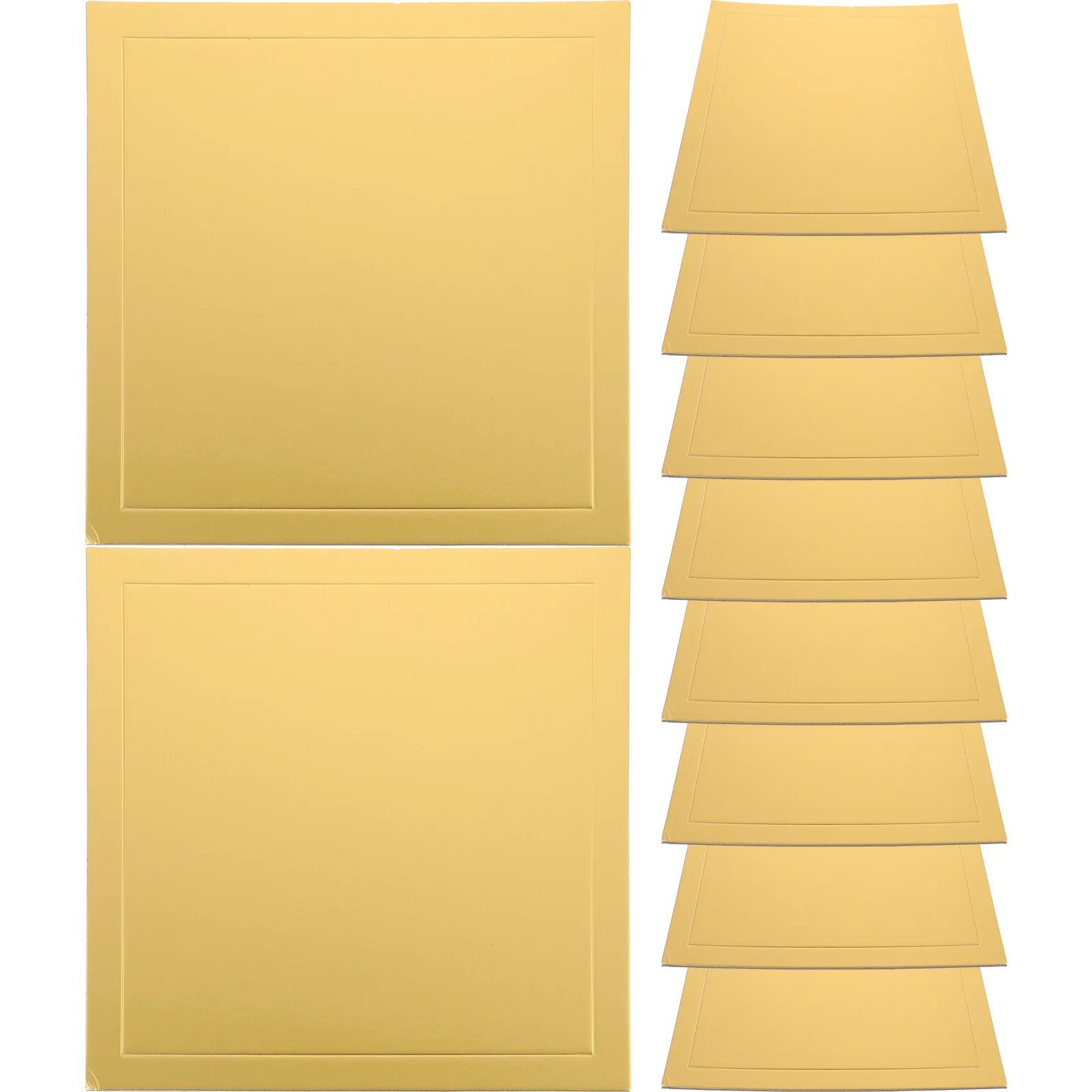 

10 шт. поднос для торта, золотой коврик для карт, основания для дисплея, домашние 12-дюймовые квадратные доски, толстые доски