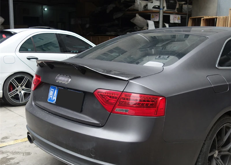 

R Style Carbon Fiber Rear Trunk Spoiler Wing Fit for Audi A5 4Doors 2Doors Sedan 2010 - 2015
